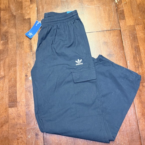 adidas Other - New Adidas Cargo Pants Mens M Black Originals Ripstop Trefoil JW6020